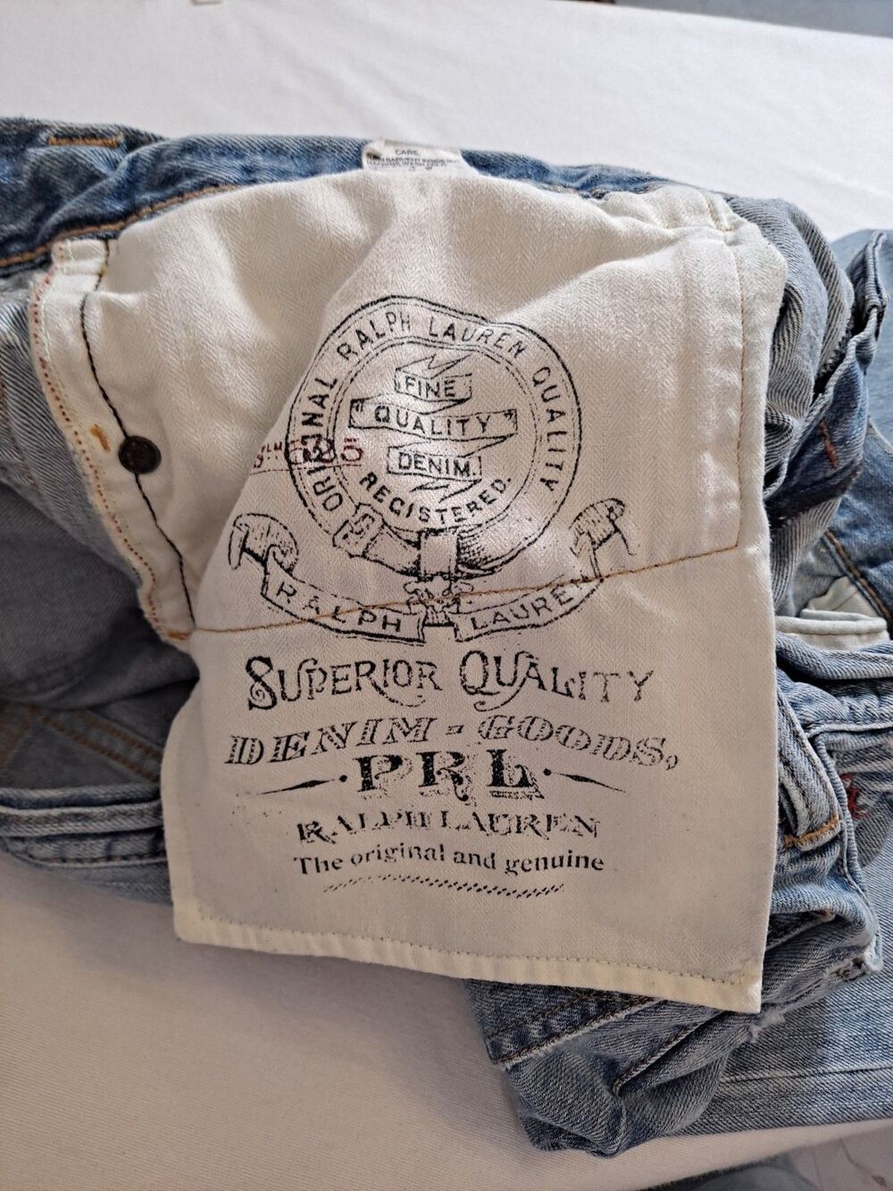 Polo Ralph Lauren Men's Jeans Size 40 x 32 Distressed Straight 100% Cotton - Picture 7 of 14